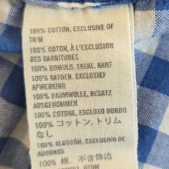 Abercrombie & Fitch Checkered Blue And White Women's Size Small Western Style - Picture 9 of 12